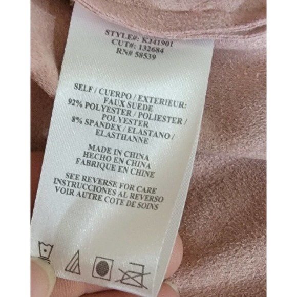 Kut From The Kloth Faux Suede Open Cardigan Jacket Drape Front Oversized Medium - Picture 4 of 8